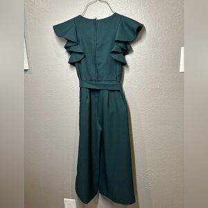 GB Girls Green Ruffle Sleeve Jumpsuit